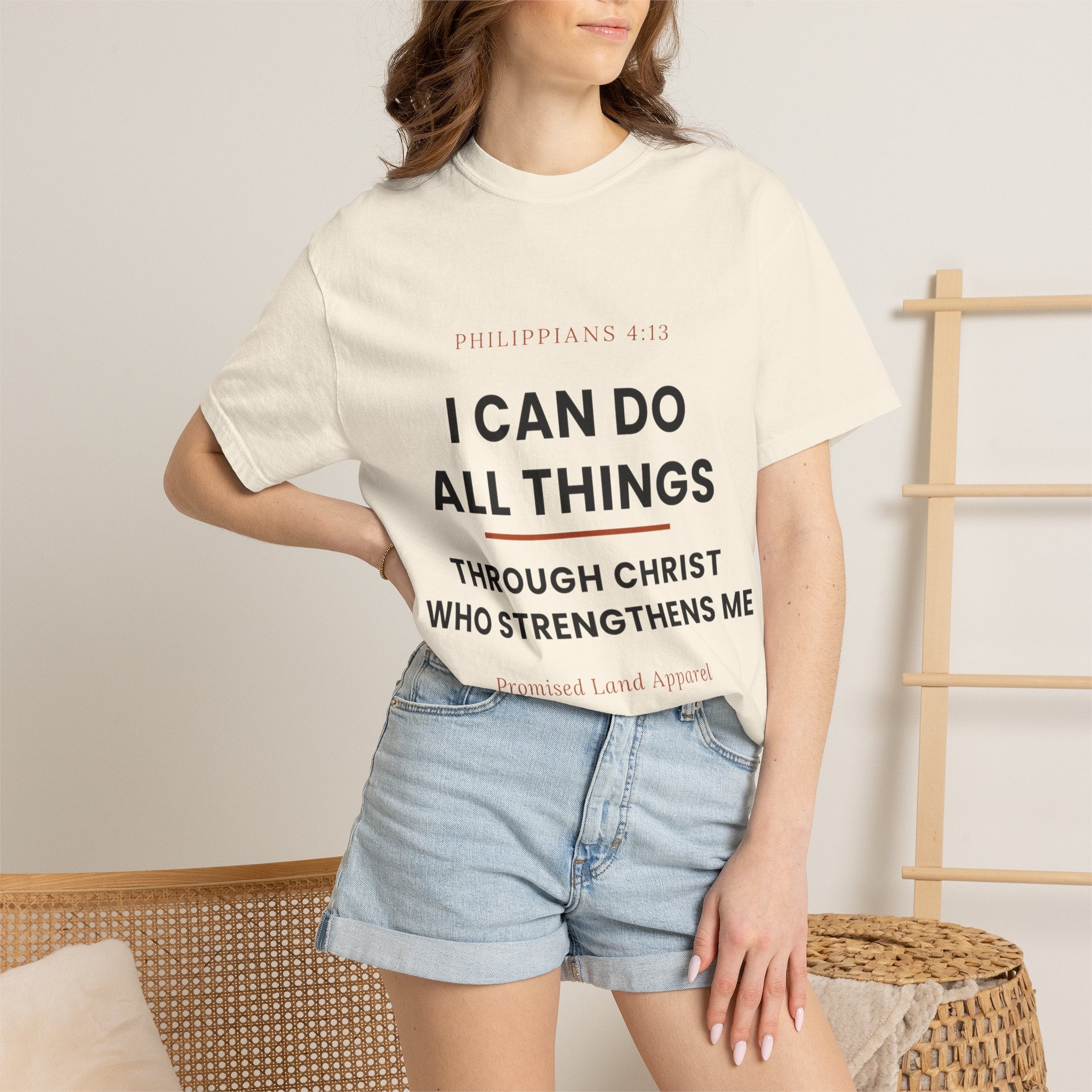 Christian T-Shirt — "I Can Do All Things Through Christ" Faith Tee (Philippians 4:13)