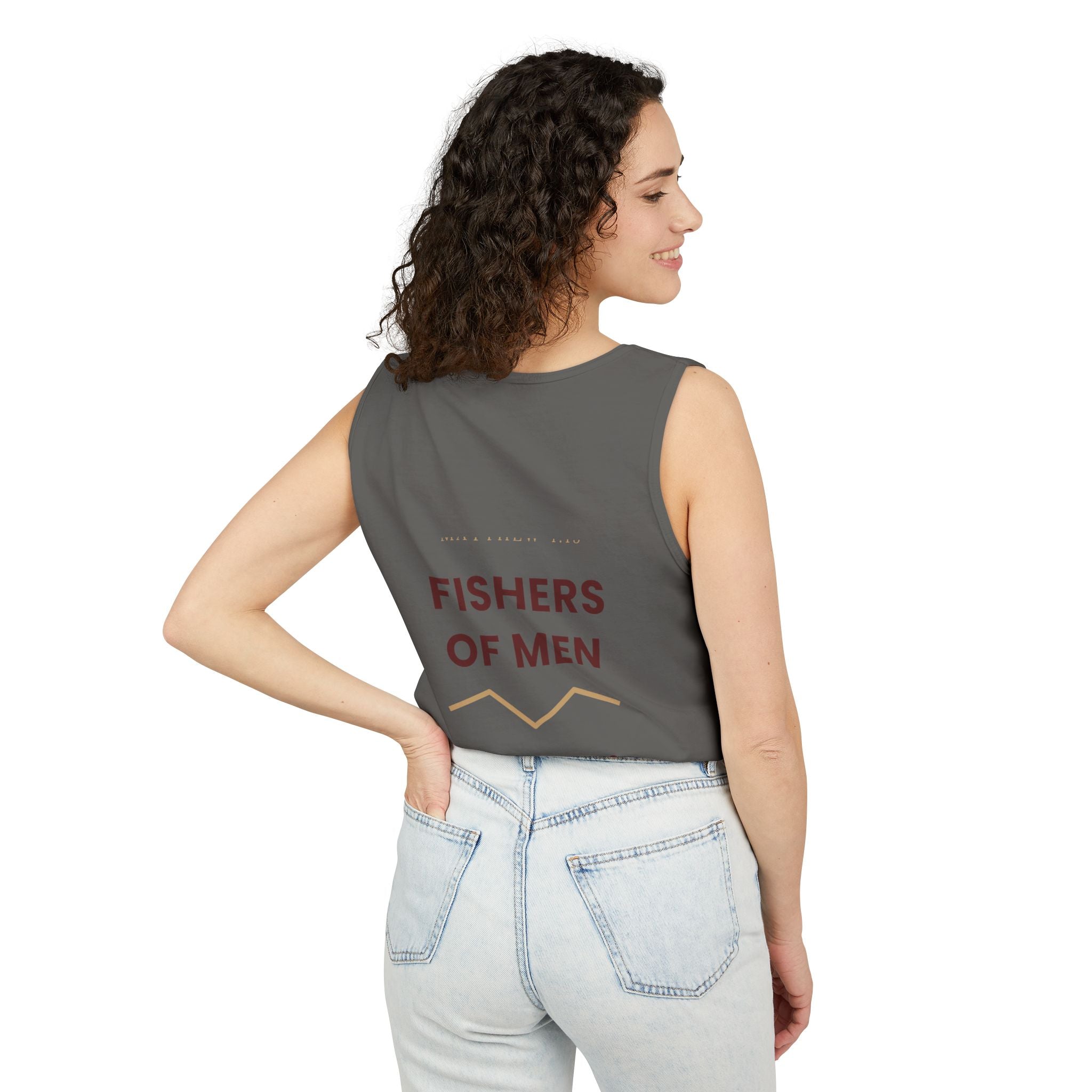 Give Thanks Tank Top — “Fishers of Men” Faith Graphic Tank