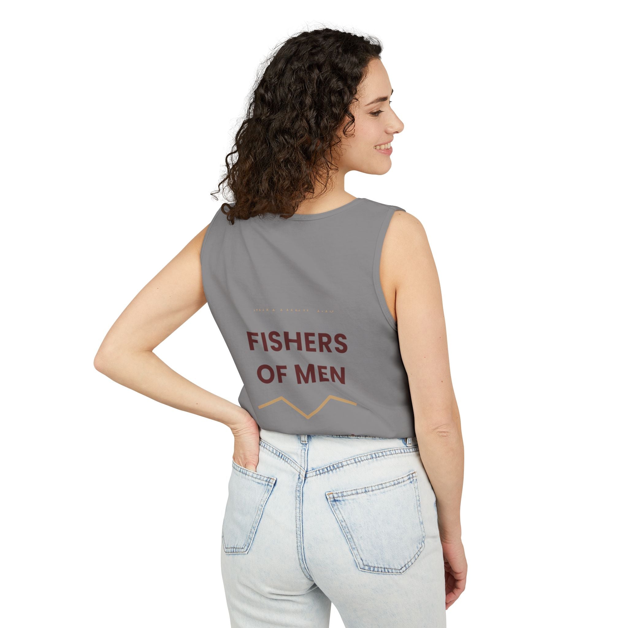 Give Thanks Tank Top — “Fishers of Men” Faith Graphic Tank