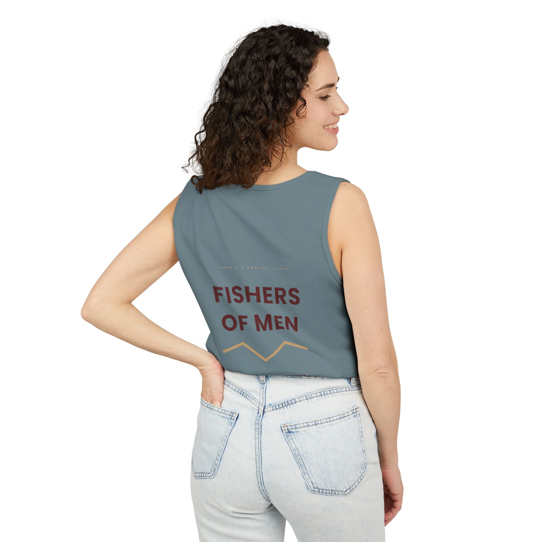 Give Thanks Tank Top — “Fishers of Men” Faith Graphic Tank