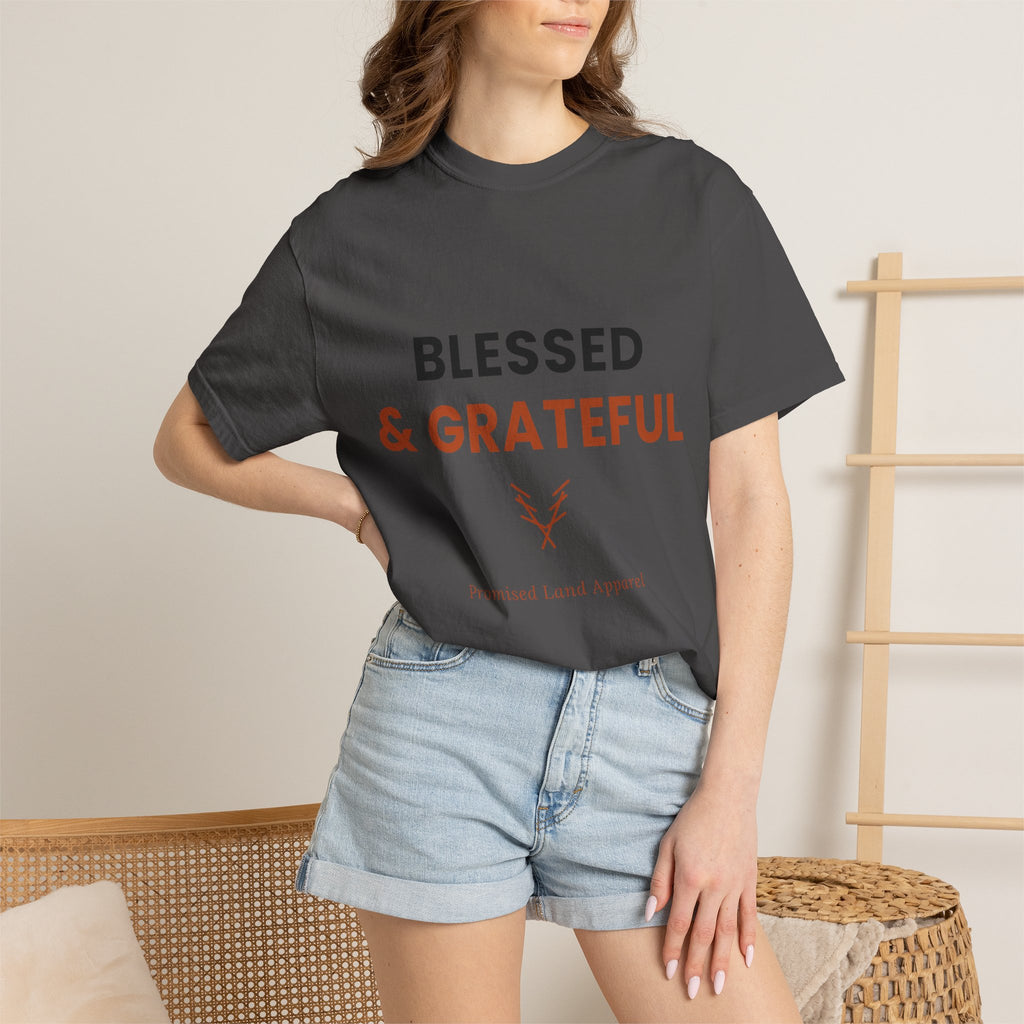 Blessed and Grateful Shirt | Christian Tee with Antler Accent