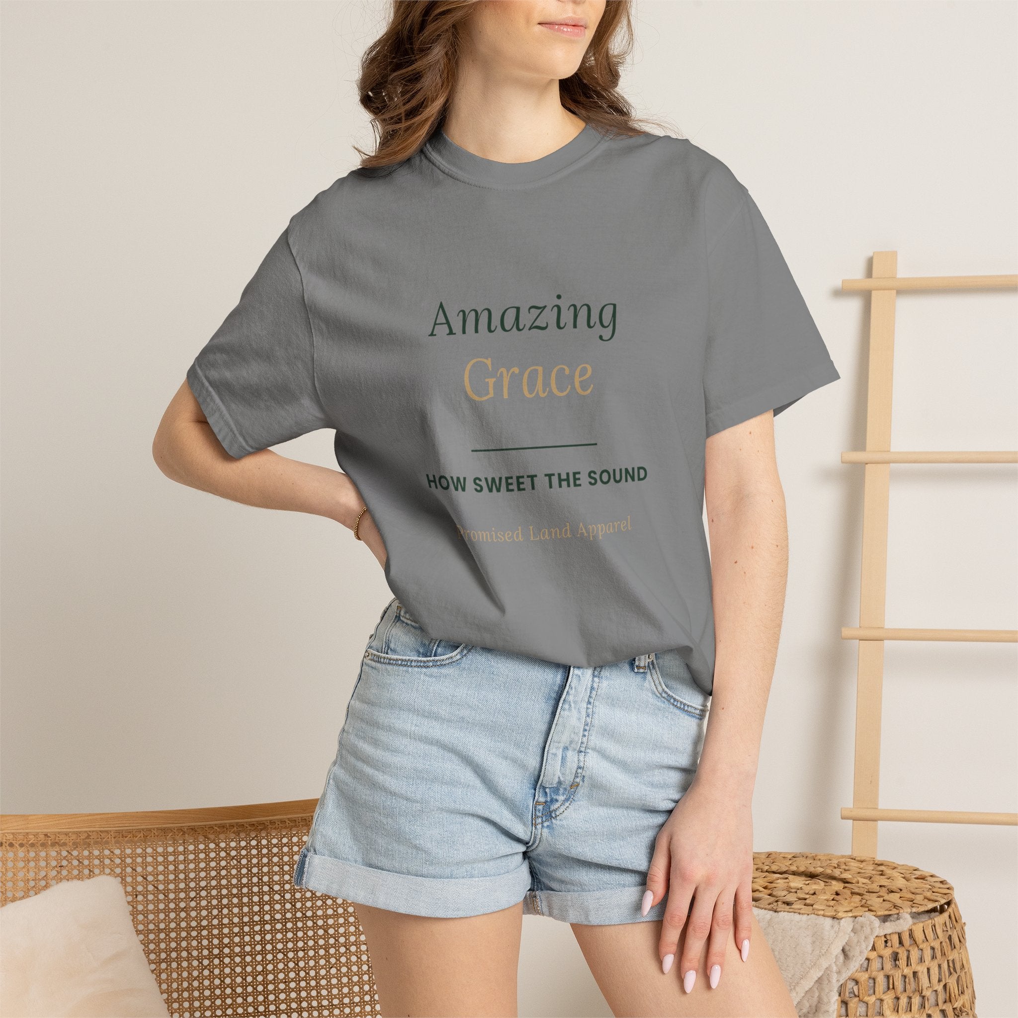 Amazing Grace T‑Shirt — "How Sweet the Sound" Inspirational Christian Tee Brand "Comfort colors"