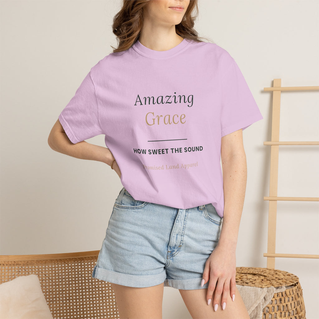 Amazing Grace T‑Shirt — "How Sweet the Sound" Inspirational Christian Tee Brand "Comfort colors"