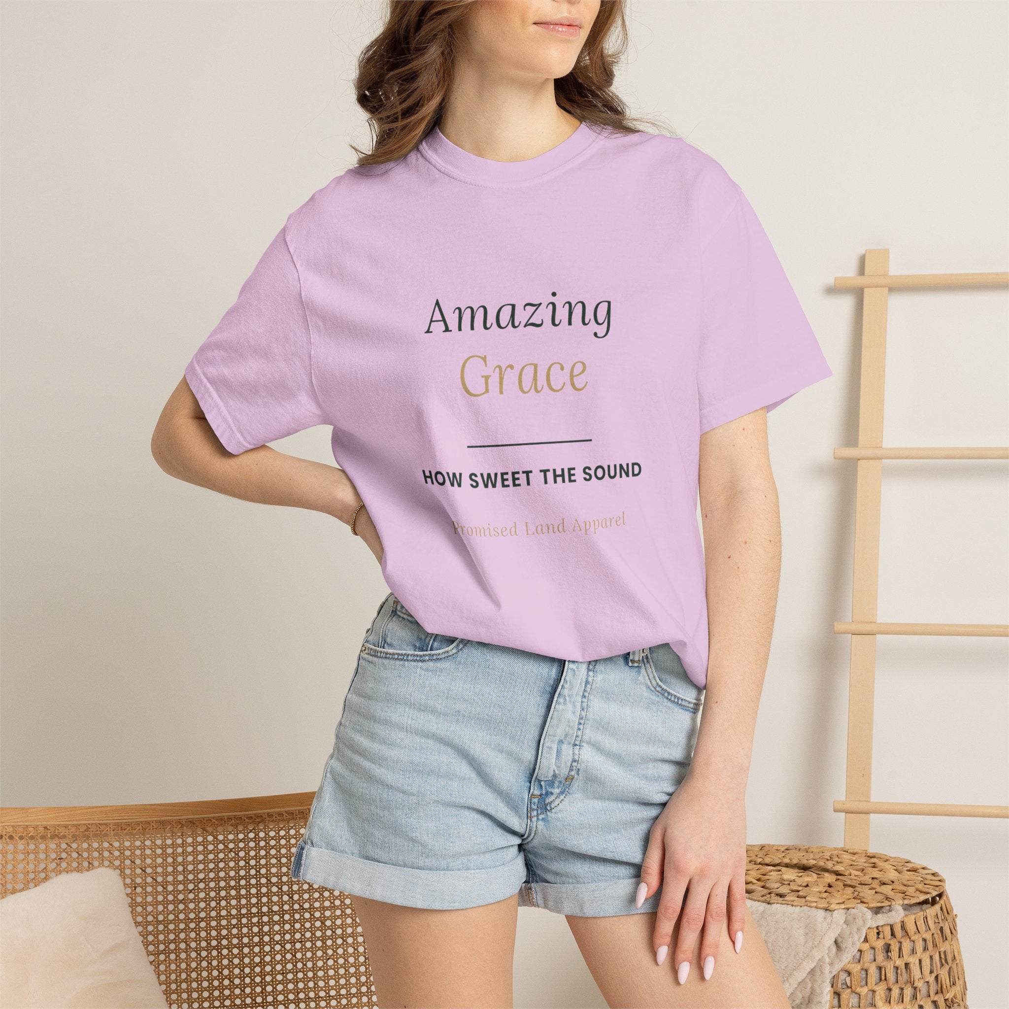 Amazing Grace T‑Shirt — "How Sweet the Sound" Inspirational Christian Tee Brand "Comfort colors"