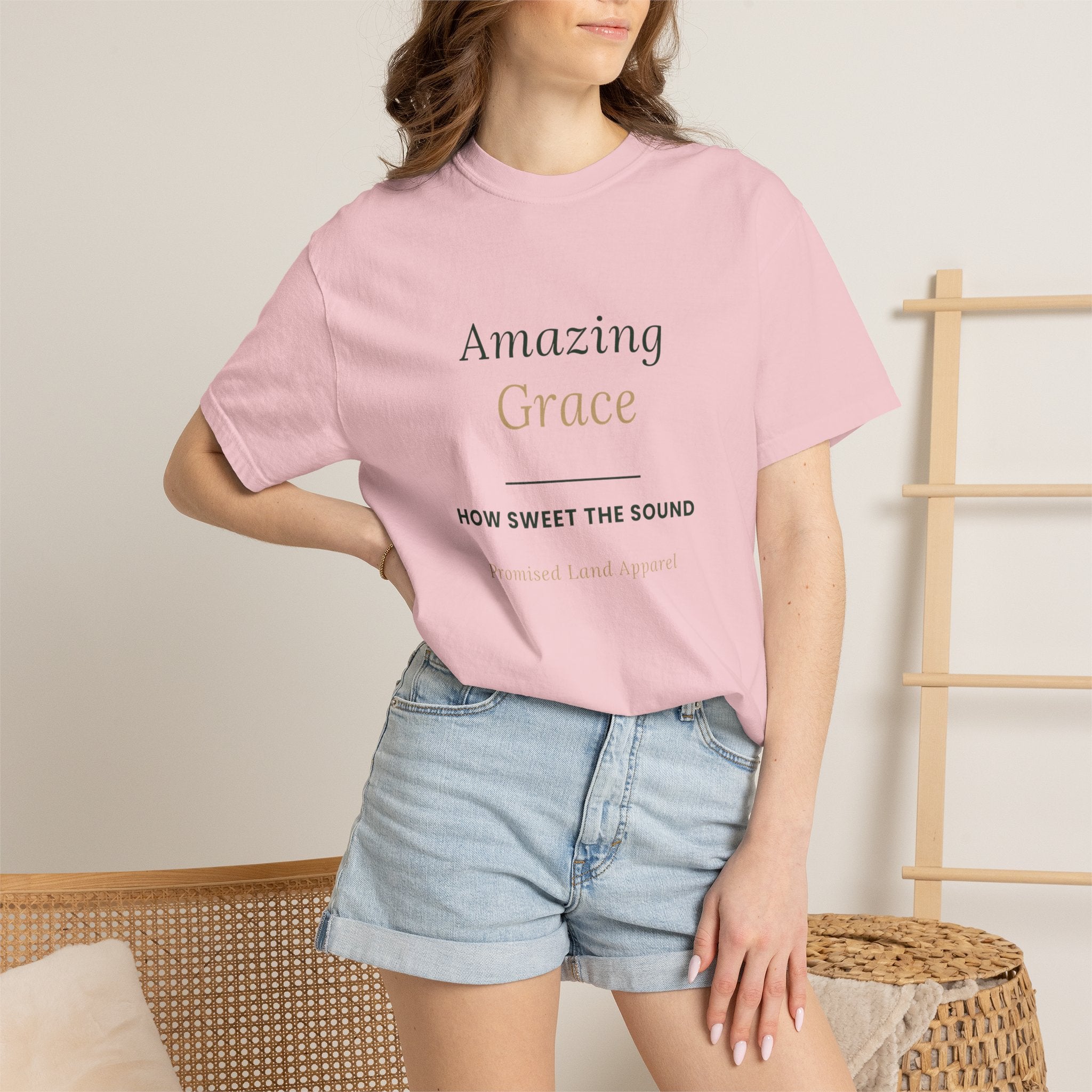 Amazing Grace T‑Shirt — "How Sweet the Sound" Inspirational Christian Tee Brand "Comfort colors"